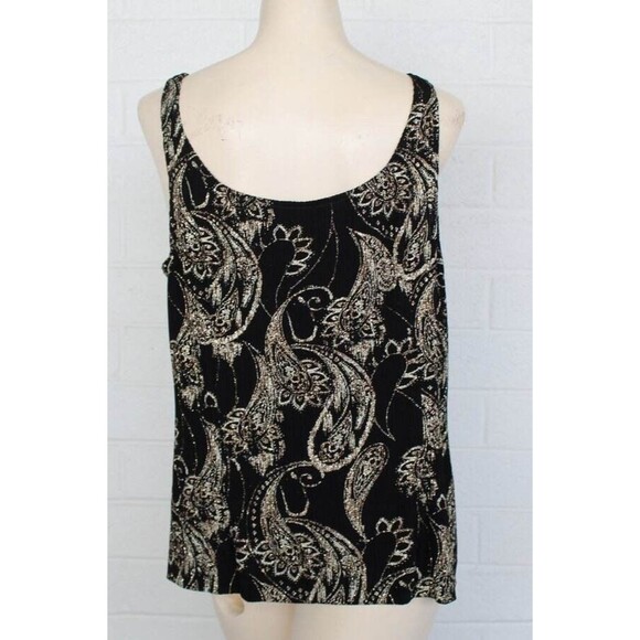 Alex Evenings XXL Gold Silver Trimmed Paisley 2 Piece Tank Jacket Set - Picture 7 of 11